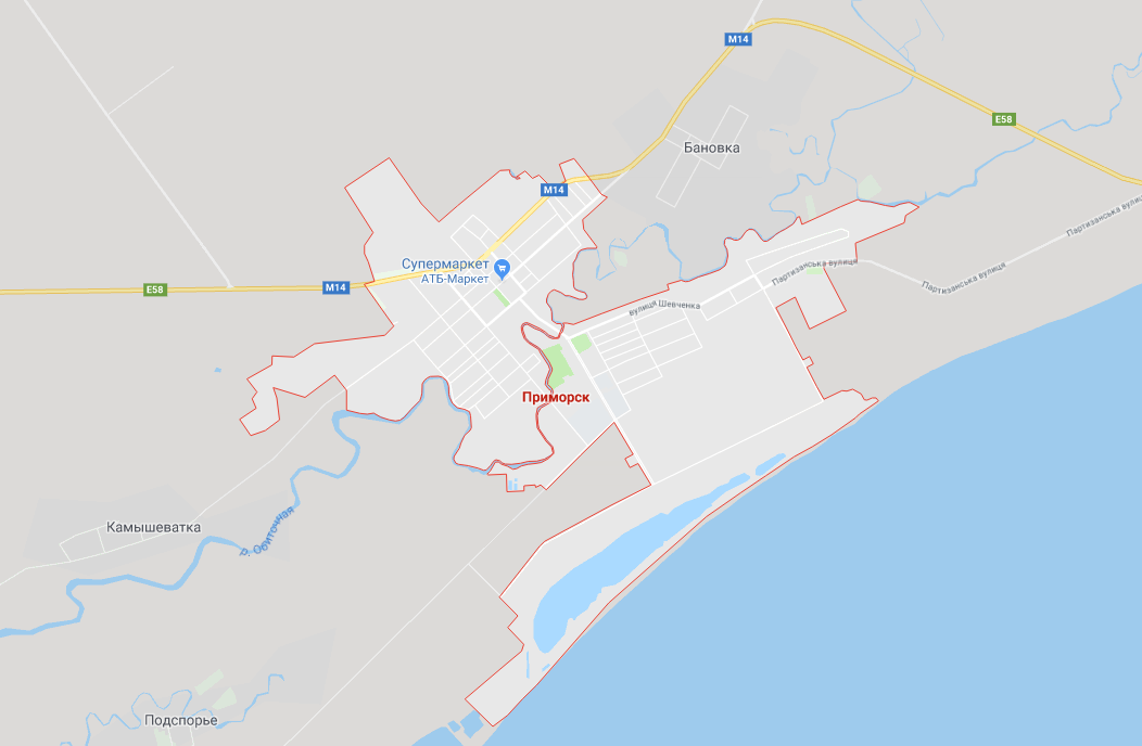 Белосарайская коса карта с названиями улиц и номерами домов